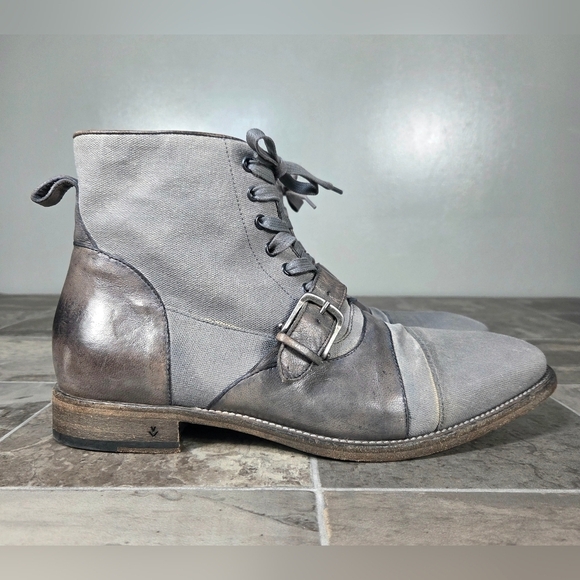 JOHN VARVATOS FLEETWOOD BUCKLE CRICKET LEATHER BOOTS. main image 10